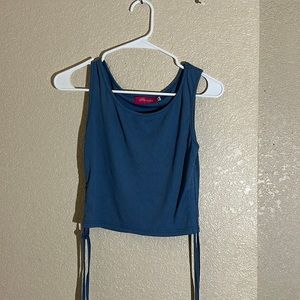 Side tie tank top